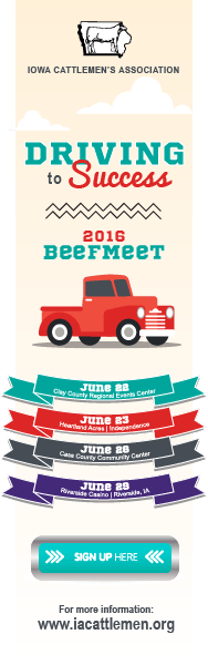 iowa cattlemen's association 2016 beefmeet locations/dates graphic