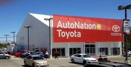 toyota AutoNation fabric building